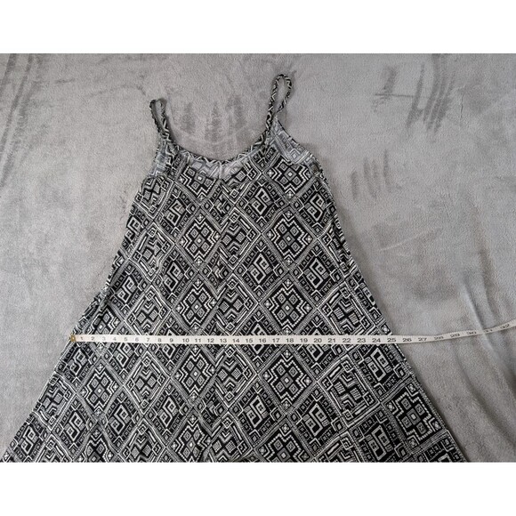 Rue21 Y2K Vintage Dress Womens S Black White Geo Sharkbite Hem Spaghetti Strap - Picture 8 of 9